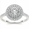 thumbnail image 1 of 1 Carat T.W. Diamond Double Halo 14kt White Gold Engagement Ring, 1 of 5