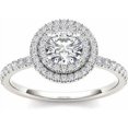 thumbnail image 1 of 1 Carat T.W. Diamond Double Halo Engagement Ring in 14kt White Gold, 1 of 1