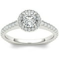 thumbnail image 1 of 1 Carat T.W. Diamond Euro Style Single Halo 14kt White Gold Ring, 1 of 1