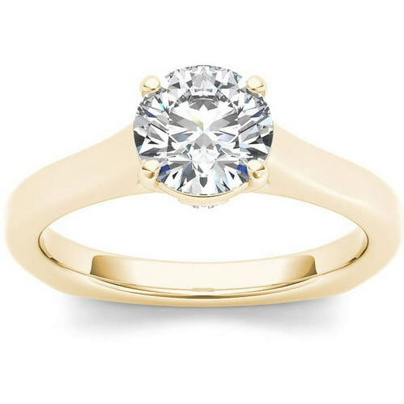 1 Carat T.W. Diamond Euro Style Solitaire 14kt Yellow Gold Engagement Ring
