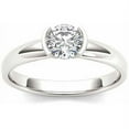 thumbnail image 1 of 1 Carat T.W. Diamond Half Bezel Solitaire 14kt White Gold Engagement Ring, 1 of 1