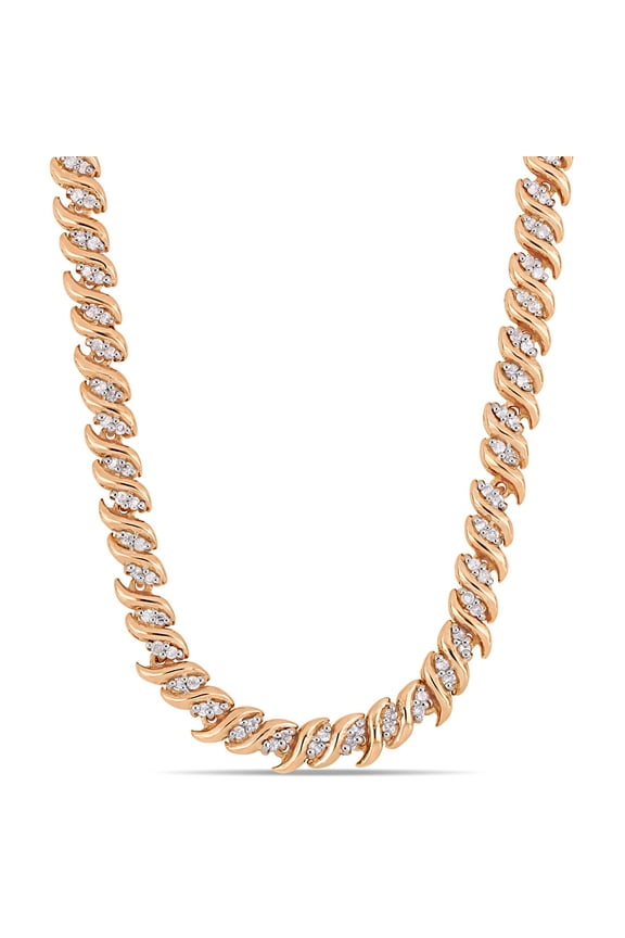 Women's Diamond Sterling Silver Tennis Necklace