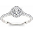 thumbnail image 1 of 1 Carat T.W. Diamond Single Halo 14kt White Gold Engagement Ring, 1 of 1