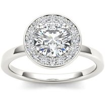 1 Carat T.W. Diamond Single Halo 14kt White Gold Engagement Ring