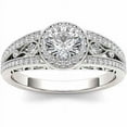 thumbnail image 1 of 1 Carat T.W. Diamond Single Halo 14kt White Gold Engagement Ring, 1 of 1