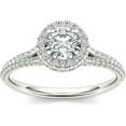 thumbnail image 1 of 1 Carat T.W. Diamond Single Halo 14kt White Gold Engagement Ring, 1 of 5