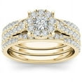 thumbnail image 1 of 1 Carat T.W. Diamond Single Halo 14kt Yellow Gold Engagement Ring Set, 1 of 5