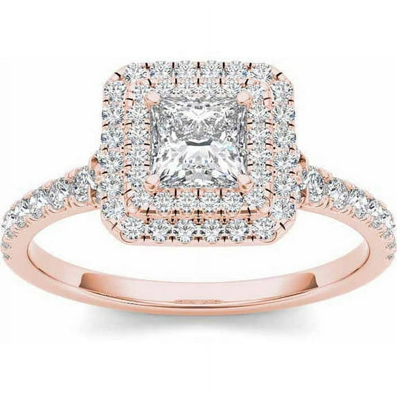 1 Carat T.W. Diamond Single Halo Engagement Ring in 14kt Rose Gold