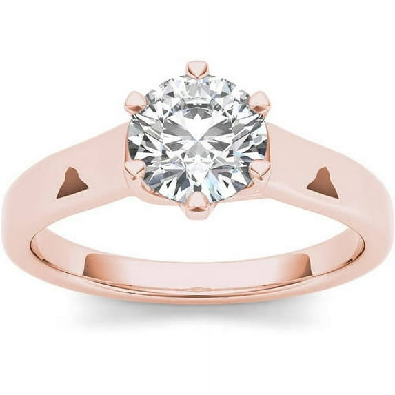 1 Carat T.W. Diamond Six-Prong Solitaire 14kt Rose Gold Engagement Ring