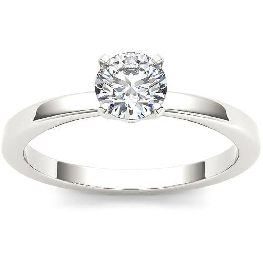 1 Carat T.W. Diamond Solitaire 14kt White Gold Engagement Ring