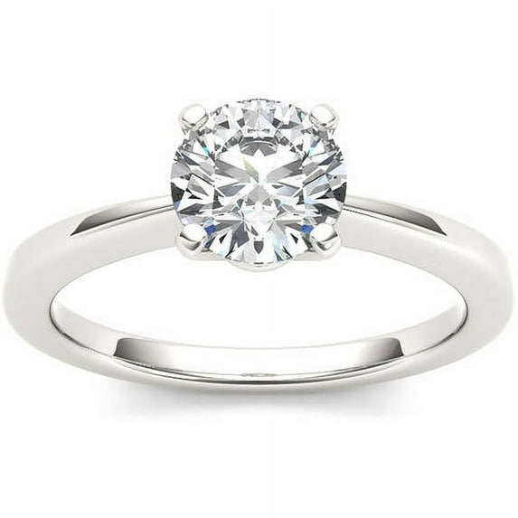 1 Carat T.W. Diamond Solitaire 14kt White Gold Engagement Ring