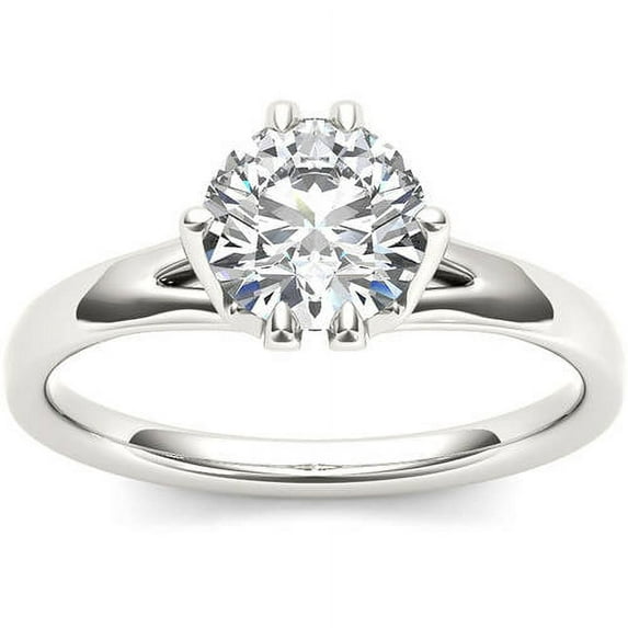 1 Carat T.W. Diamond Solitaire 14kt White Gold Engagement Ring