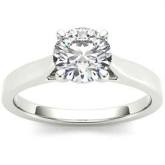 1 Carat T.W. Diamond Solitaire 14kt White Gold Engagement Ring