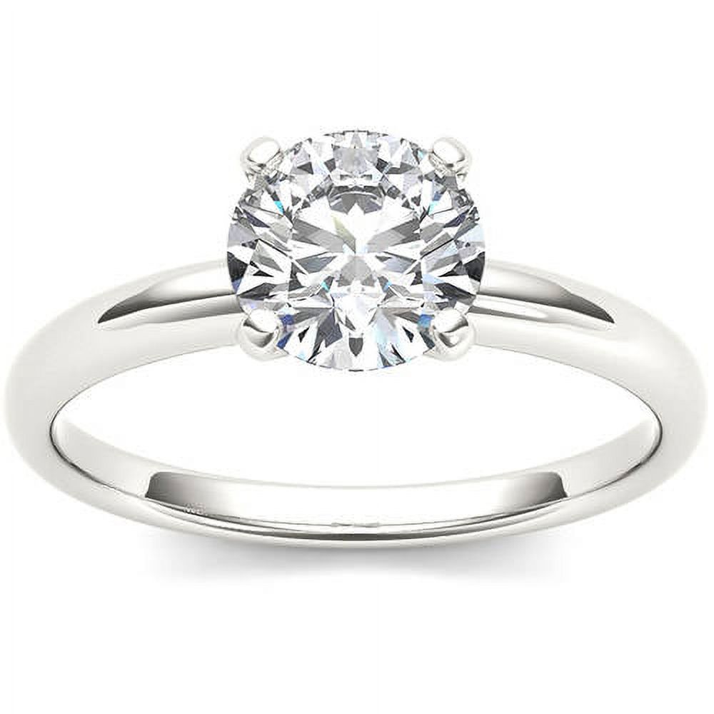 1 Carat T.W. Diamond Solitaire 14kt White Gold Engagement Ring