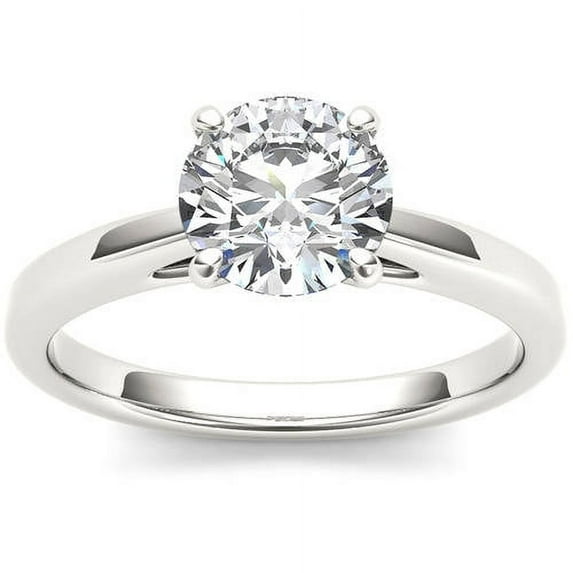 1 Carat T.W. Diamond Solitaire 14kt White Gold Engagement Ring