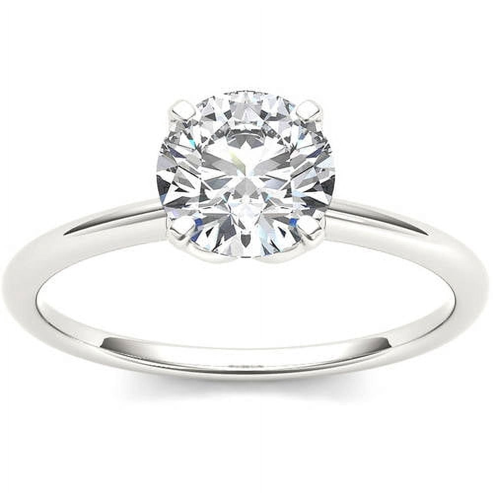 1 Carat T.W. Diamond Solitaire 14kt White Gold Engagement Ring