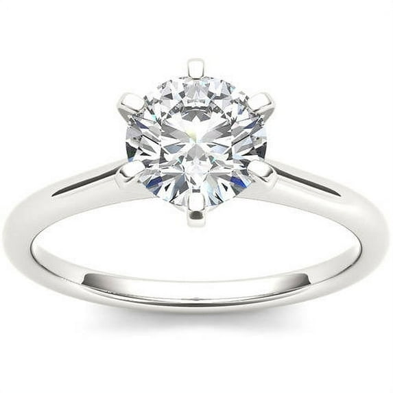 1 Carat T.W. Diamond Solitaire 14kt White Gold Engagement Ring