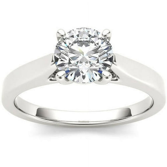 1 Carat T.W. Diamond Solitaire 14kt White Gold Engagement Ring