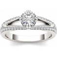 thumbnail image 1 of 1 Carat T.W. Diamond Split Shank Classic Engagement Ring in 14kt White Gold, 1 of 1