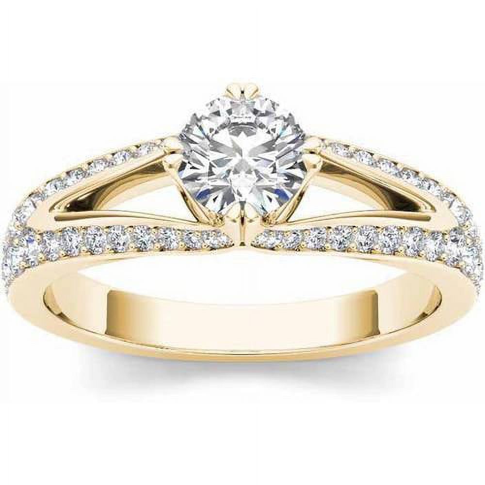 1 Carat T.W. Diamond Split Shank Classic Engagement Ring in 14kt Yellow Gold - image 1 of 1