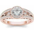 thumbnail image 1 of 1 Carat T.W. Diamond Split Shank Halo 14kt Rose Gold Engagement Ring, 1 of 1