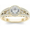 thumbnail image 1 of 1 Carat T.W. Diamond Split Shank Halo 14kt Yellow Gold Engagement Ring, 1 of 1