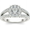 thumbnail image 1 of 1 Carat T.W. Diamond Split Shank Single Halo 10kt White Gold Engagement Ring, 1 of 4