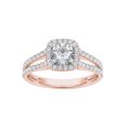 thumbnail image 1 of 1 Carat T.W. Diamond Split-Shank Single Halo 14kt Rose Gold Engagement Ring, 1 of 4
