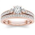 thumbnail image 1 of 1 Carat T.W. Diamond Three-Stone 14kt Rose Gold Engagement Ring Set, 1 of 1