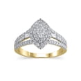 thumbnail image 1 of 1 Carat T.W. (I2 clarity, H-I color) Brilliance Fine Jewelry Marquise cut Diamond Engagement Ring in 10kt Yellow Gold, Size 8, 1 of 5