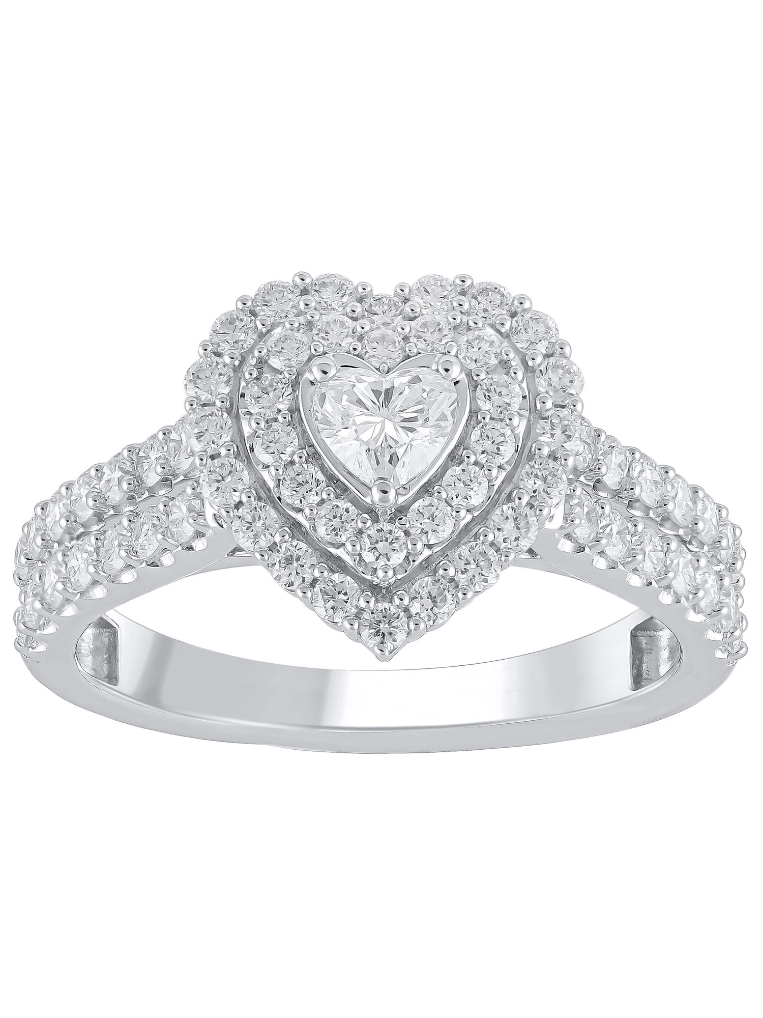 1 Carat T.W. (SI Clarity, H-I Color) Brilliance Fine Jewelry Lab Grown Diamond Engagement Ring in Sterling Silver, Size 5