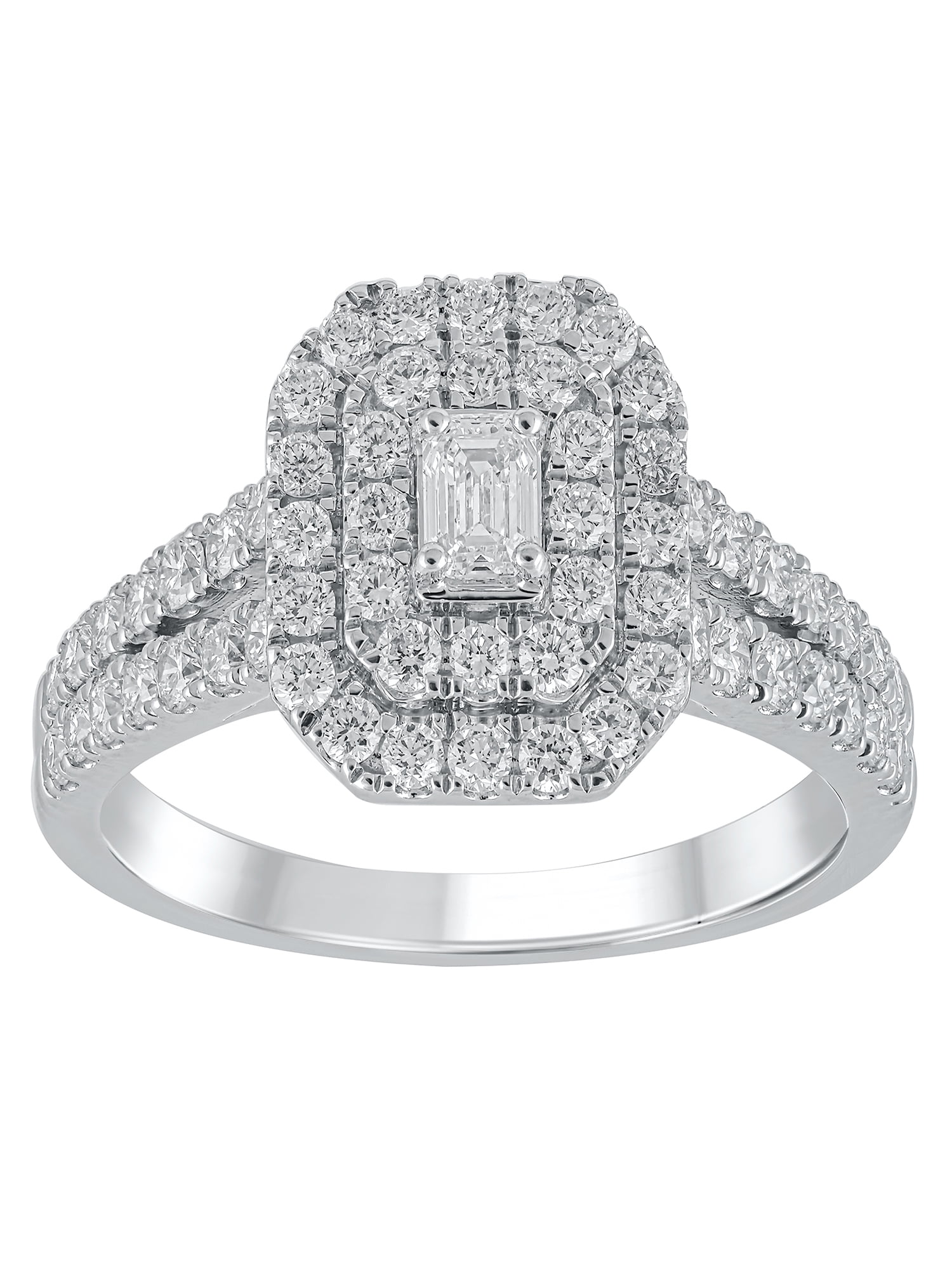 1 Carat T.W. (SI Clarity, H-I Color) Brilliance Fine Jewelry Lab Grown Diamond Engagement Ring in Sterling Silver, Size 6