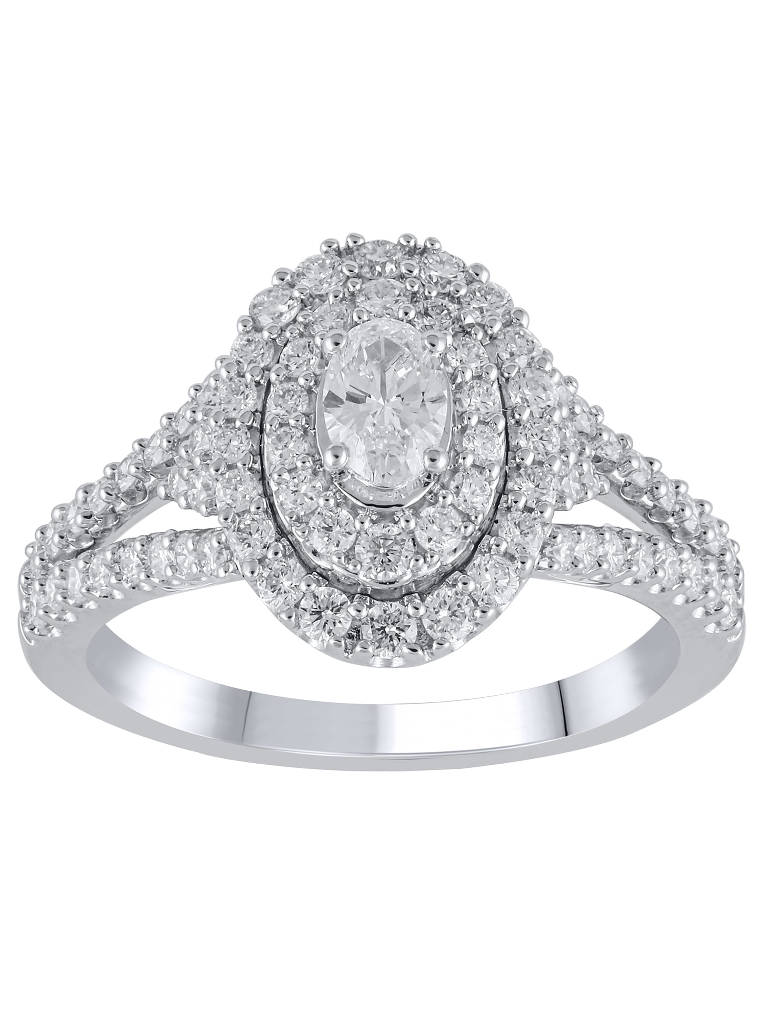 1 Carat T.W. (SI Clarity, H-I Color) Brilliance Fine Jewelry Lab Grown Diamond Engagement Ring in Sterling Silver, Size 9
