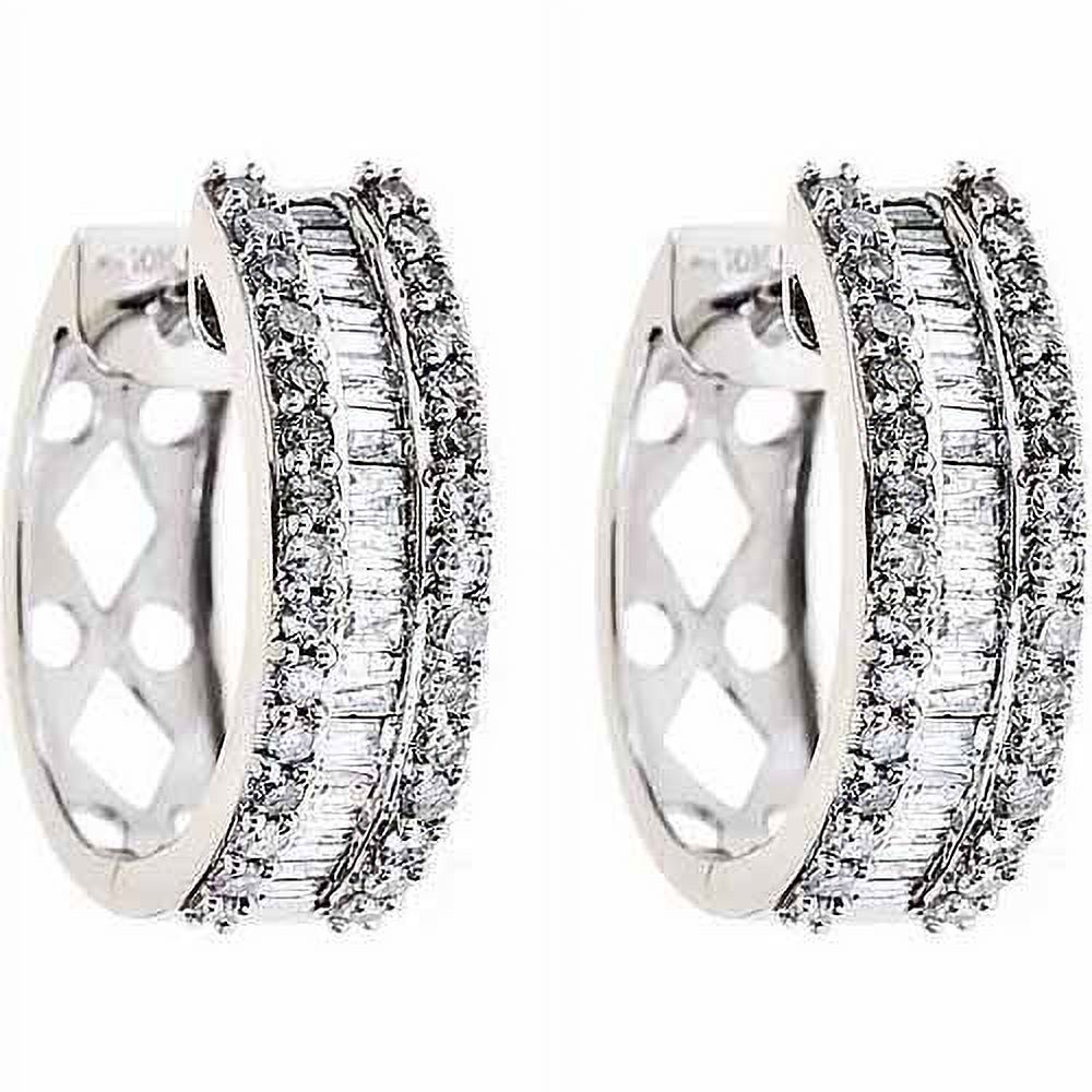 1 Carat T.w. Round And Baguette White Di