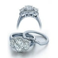 thumbnail image 1 of 1 Carat Three Stone Trilogy Round Diamond Wedding Ring Set in White Gold, 1 of 1