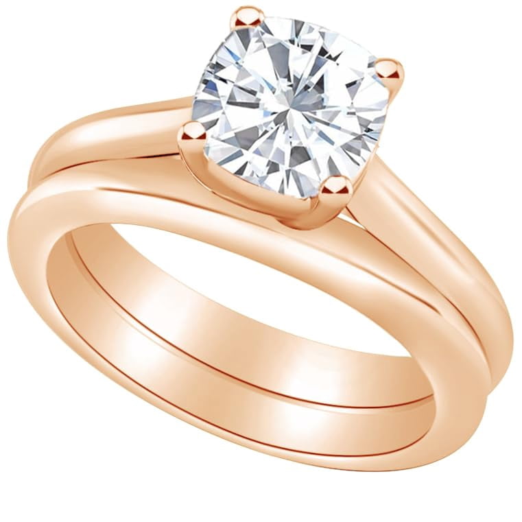 1 Carat (ctw) 14K Rose Gold Cushion Cut LAB GROWN Diamond Engagement 1 Carat (ctw) 14K Rose Gold Cushion Cut LAB GROWN Diamond Engagement