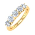 thumbnail image 1 of 1 Carat (ctw) 5-Stone Diamond Wedding Band Ring in 14K Yellow Gold (Ring Size 8.75), 1 of 5