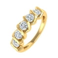 thumbnail image 1 of 1 Carat (ctw) Channel Set 5-Stone Diamond Wedding Band Ring in 14K Yellow Gold (Ring Size 6.25), 1 of 4