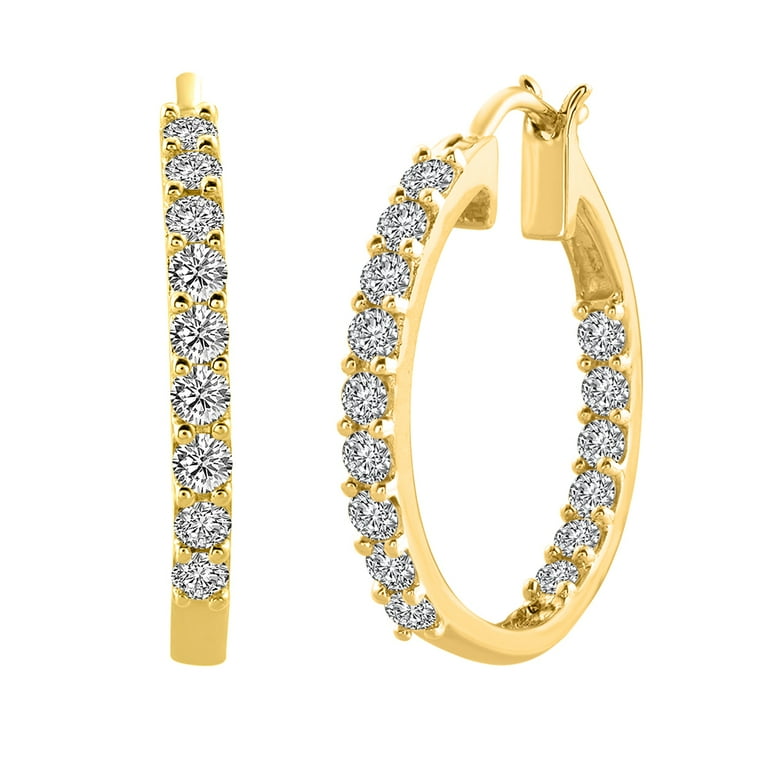 1 carat deals hoop earrings