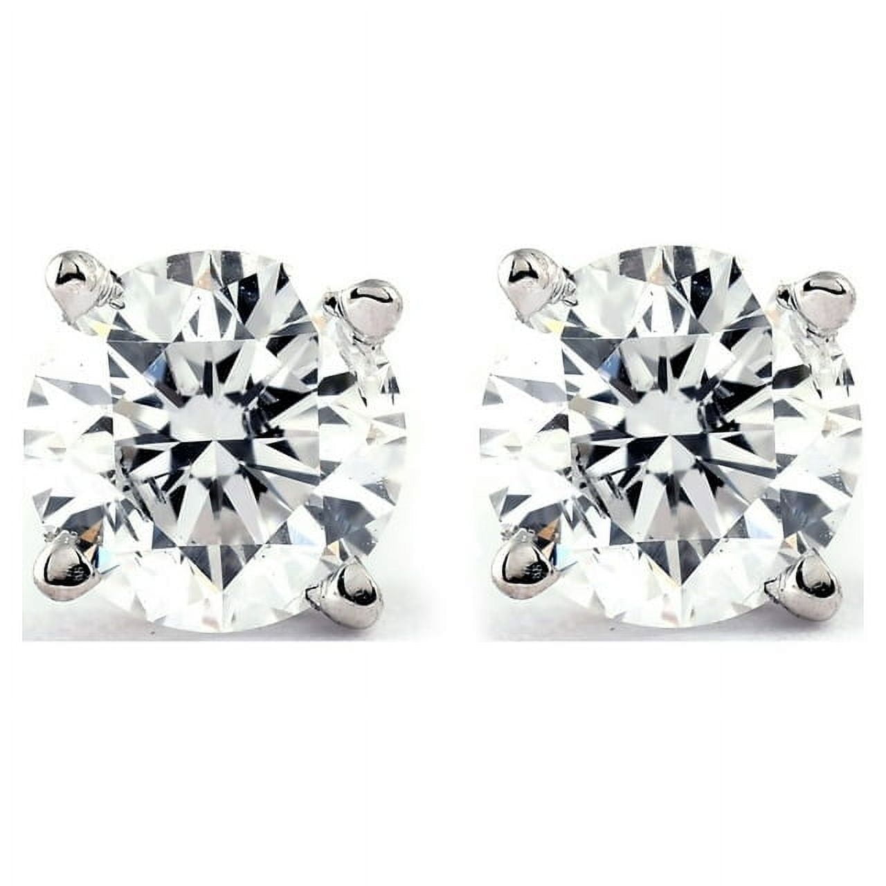 JEWELS PRIME 1 Carat (ctw) Diamond Studs in 14k White Gold Lab Grown