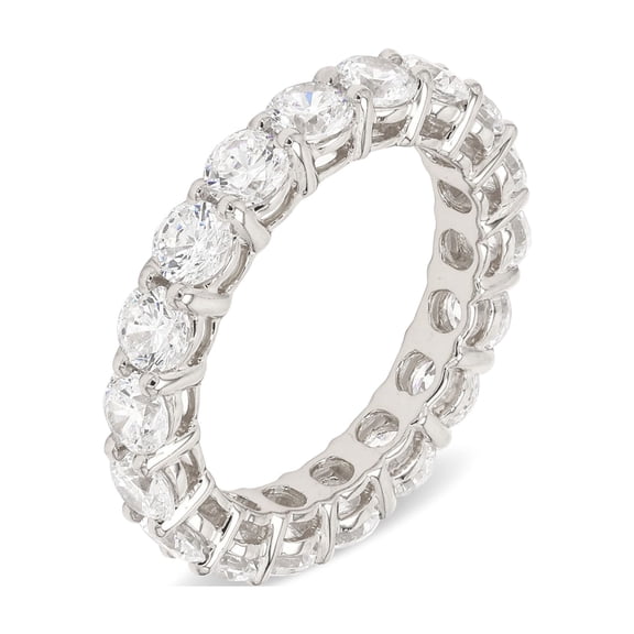 1 Carat (ctw) Platinum Round Cut LAB GROWN Diamond Eternity Band (Color E-F Clarity VS2-SI1) SJR53959-W