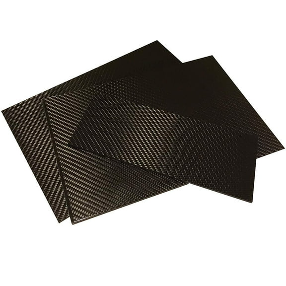 1 Carbon Fiber Plate - 100mm x 250mm x 1mm Thick - 100% -3K Tow, Plain...