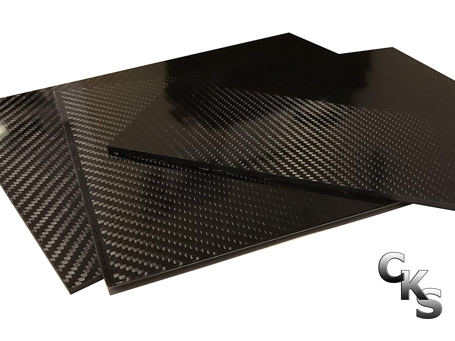 1 Carbon Fiber Plate - 200mm x 300mm x 3mm Thick - 100% -3K Tow, Plain ...