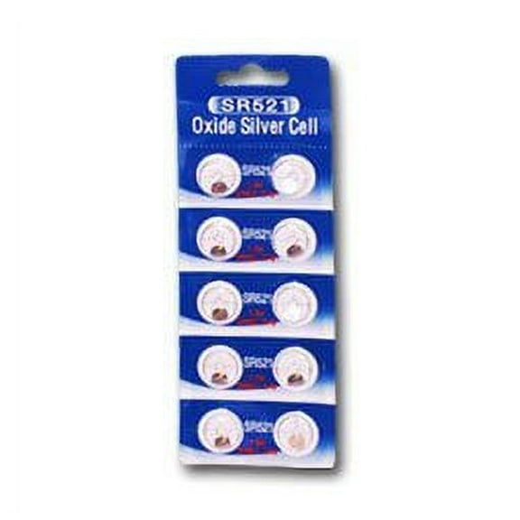 1 Card: 10pcs SR521SW / 379 1.55V Silver Oxide Button Cells