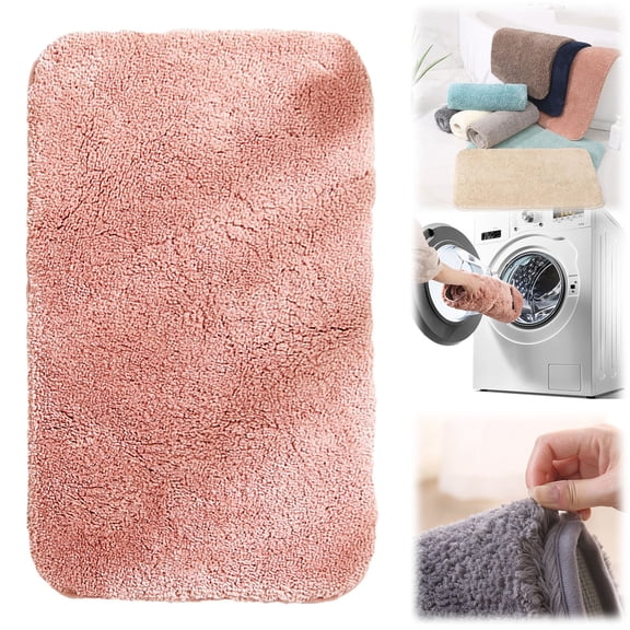 1 Carpet Bathroom Mat Soft Fuzzy Warm Extra Thick Plush Absorbent for Bathroom Kitchen Pool Floor 24X16In