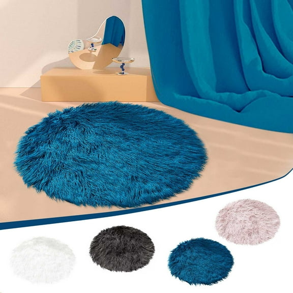 1 Carpet 4 Colors Round Shape Shape Rugs Shaggy Rug Dining Room Bedroom Carpet