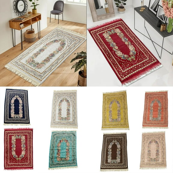 1*Carpet Muslim Worship Blanket Cotton Yarn Islamic Worship Cotton Blanket 70*110Cm Carpet
