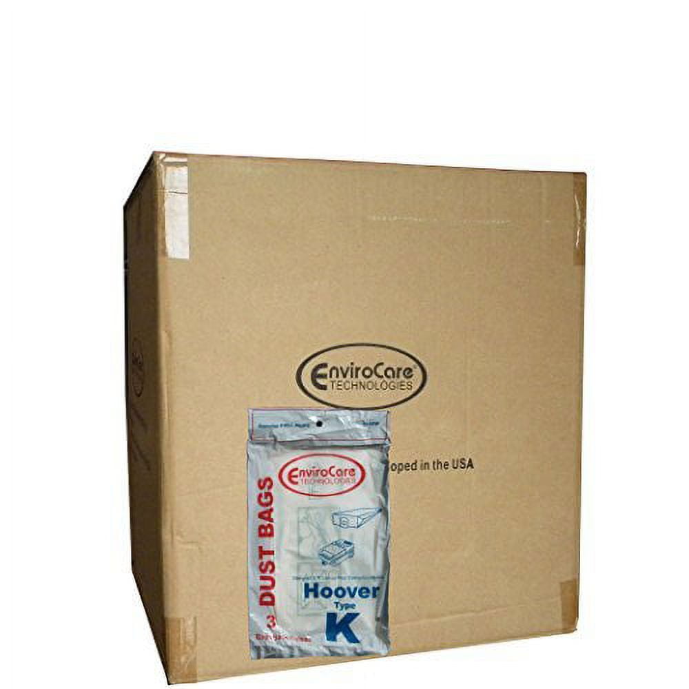1 Case (50 pkgs) Compatible with Hoover Spirit Style K Canister Vacuum Cleaner Bags