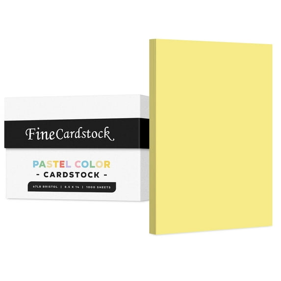 1 Case of 1000 Sheets, 11" x 17" Card Stock Paper, 67Lb Vellum Bristol Pastel Color Cardstock | Perfect for School and Craft Projects | Canary