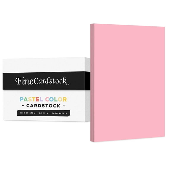 1 Case of 1000 Sheets, 11" x 17" Card Stock Paper, 67Lb Vellum Bristol Pastel Color Cardstock | Perfect for School and Craft Projects | Pink